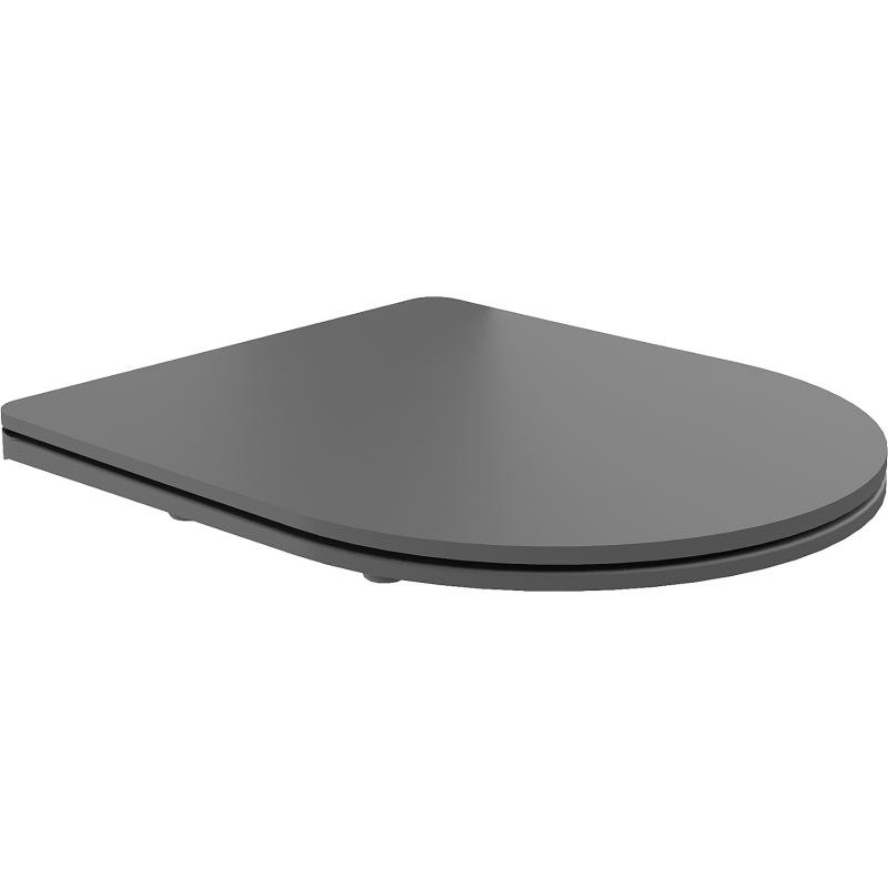 Mexen slim soft-close toilet seat, duroplast, dark gray matte - 39740071