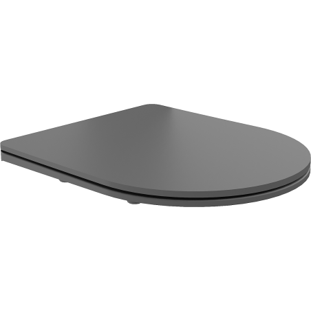 Mexen slim soft-close toilet seat, duroplast, dark gray matte - 39740071