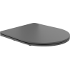 Mexen slim soft-close toilet seat, duroplast, dark gray matte - 39740071