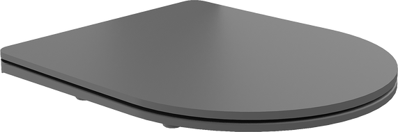 Mexen Slim Soft-Close Toilet Seat, Duroplast, Dark Grey Matte - 39740071