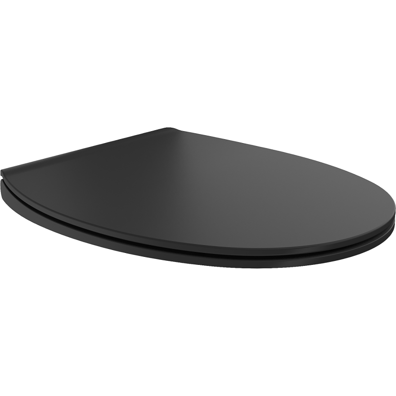 Mexen Egg toilet seat soft-closing slim, duroplast, black matte - 39243085