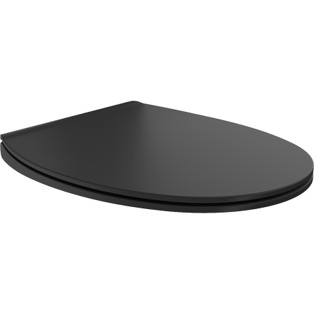 Mexen Egg toilet seat soft-closing slim, duroplast, black matte - 39243085