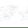 Mexen Sabre DB74 bathtub set, Black - 72103DB74-70