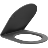 Mexen slim soft-close toilet seat, duroplast, dark gray matte - 39740071