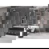 Mexen Velar L Duo sliding shower cabin 100 x 90 cm, transparent, white - 871-100-090-02-03-20