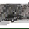 Mexen Velar L Duo sliding shower enclosure 90 x 80 cm, frost, brushed gold - 871-090-080-02-33-55