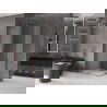 Mexen Velar L Duo sliding shower enclosure 90 x 80 cm, frost, rose gold - 871-090-080-02-33-60