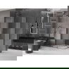 Mexen Velar L Duo sliding shower enclosure 100 x 90 cm, frost, brushed gun gray - 871-100-090-02-33-66