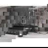 Mexen Velar L Duo sliding shower enclosure 100 x 90 cm, frost, black - 871-100-090-02-33-70