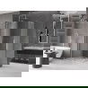 Mexen Velar L Duo sliding shower cabin 100 x 90 cm, frost, brushed nickel - 871-100-090-02-33-97