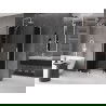 Mexen Velar L Duo sliding shower enclosure 100 x 90 cm, graphite, white - 871-100-090-02-43-20