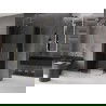Mexen Velar L Duo sliding shower cabin 100 x 90 cm, graphite, gold - 871-100-090-02-43-50