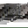 Mexen Velar L Duo sliding shower cabin 100 x 90 cm, graphite, brushed gold - 871-100-090-02-43-55