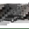 Mexen Velar L Duo sliding shower cabin 100 x 90 cm, graphite, brushed gun gray - 871-100-090-02-43-66