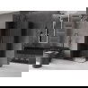Mexen Velar L Duo sliding shower enclosure 90 x 80 cm, graphite, gun metal - 871-090-080-02-43-95