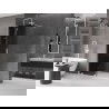 Mexen Velar Walk-in Shower Panel 140 x 200 cm, Graphite 8 mm, White - 871-140-000-43-20