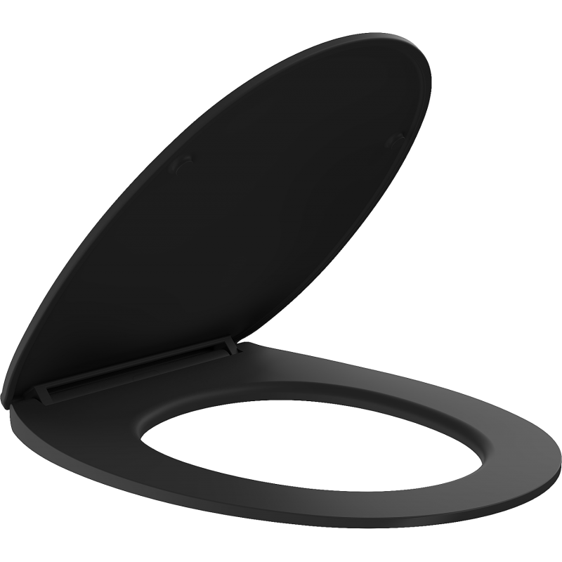 Mexen Egg soft-close slim toilet seat, duroplast, black matte - 39243085