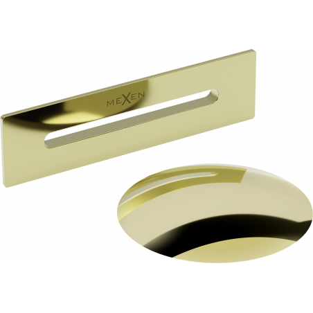 Mexen Uni Drain Stopper with Overflow for Freestanding Bathtub, Gold - 5100-50