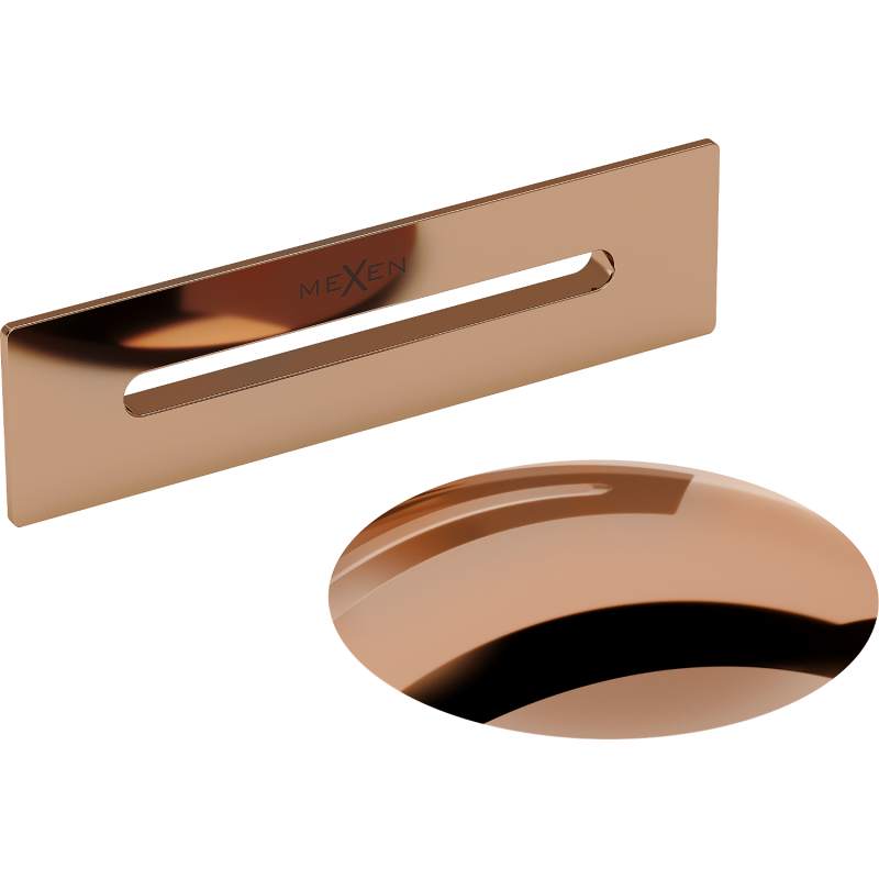 Mexen Uni stopper with overflow for freestanding tub, rose gold - 5100-60