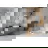 Mexen Rio square shower cubicle 70 x 70 cm, Transparent, Chrome + shower tray Flat, White - 860-070-070-01-00-4010