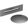 Mexen Uni drain with overflow for freestanding bathtub, brushed gun gray - 5100-66