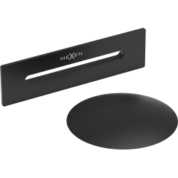 Mexen Uni pop-up waste with overflow for freestanding bath, black - 5100-70