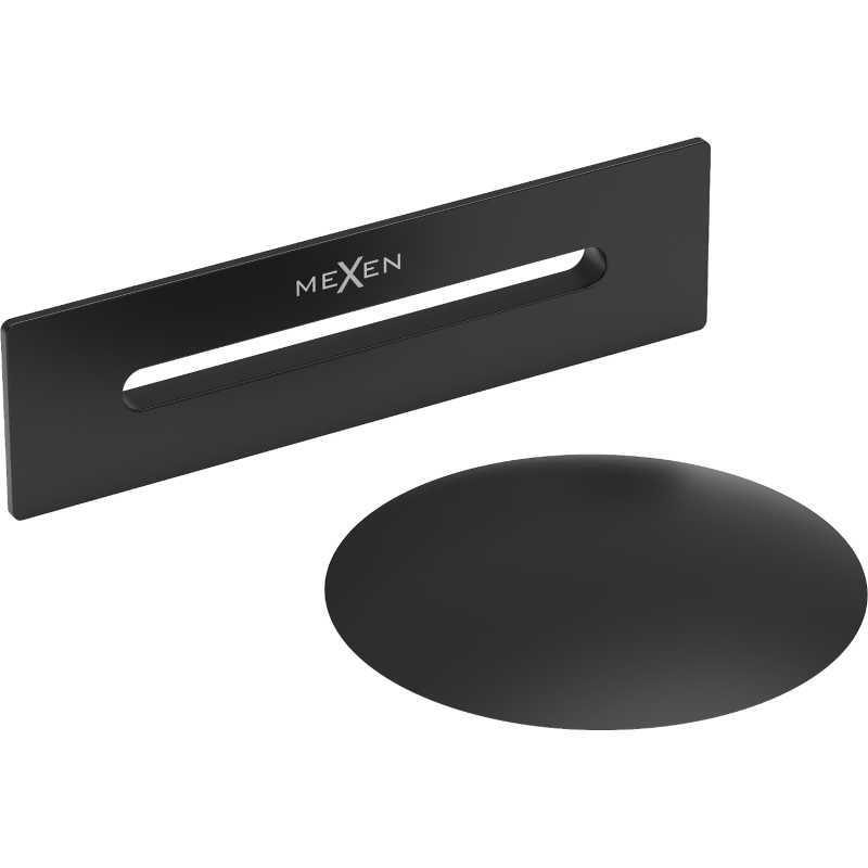 Mexen Uni drain with overflow for freestanding bathtub, black - 5100-70