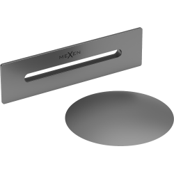 Mexen Uni Plug with Overflow for Freestanding Bath, Gun Metal - 5100-95