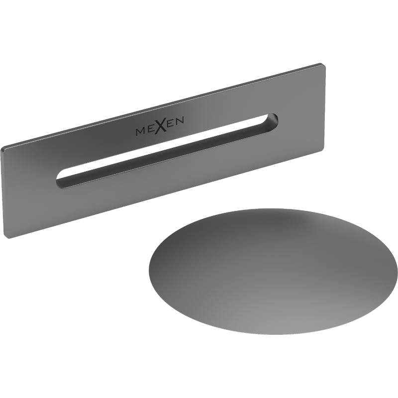 Mexen Uni Plug with Overflow for Freestanding Bath, Gun Metal - 5100-95