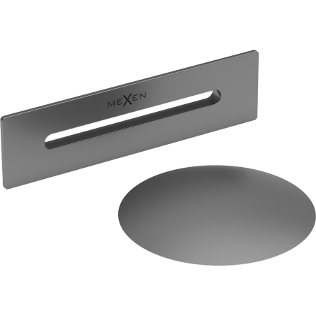 Mexen Uni plug with overflow for freestanding bathtub, gun metal - 5100-95