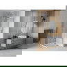 Mexen Rio square shower cubicle 70 x 70 cm, Transparent, Chrome + shower tray Flat, White - 860-070-070-01-00-4010