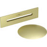 Mexen Uni waste with overflow for freestanding bathtub, brushed gold - 5100-55