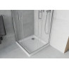 Mexen Rio 90 x 90 cm Square Shower Cabin, Transparent, Chrome + Flat Tray, White - 860-090-090-01-00-4010