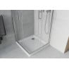 Mexen Rio square shower cubicle 90 x 90 cm, Transparent, Chrome + shower tray Flat, White - 860-090-090-01-00-4010
