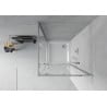 Mexen Rio square shower cubicle 90 x 90 cm, Transparent, Chrome + shower tray Flat, White - 860-090-090-01-00-4010