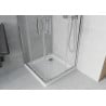 Mexen Rio square shower cubicle 90 x 90 cm, Transparent, Chrome + shower tray Flat, White - 860-090-090-01-00-4010