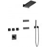 Mexen Fall concealed shower set, black - 7602-04-70