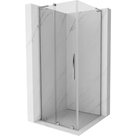 Mexen Velar L sliding shower cabin 90 x 90 cm, transparent, chrome - 871-090-090-03-01