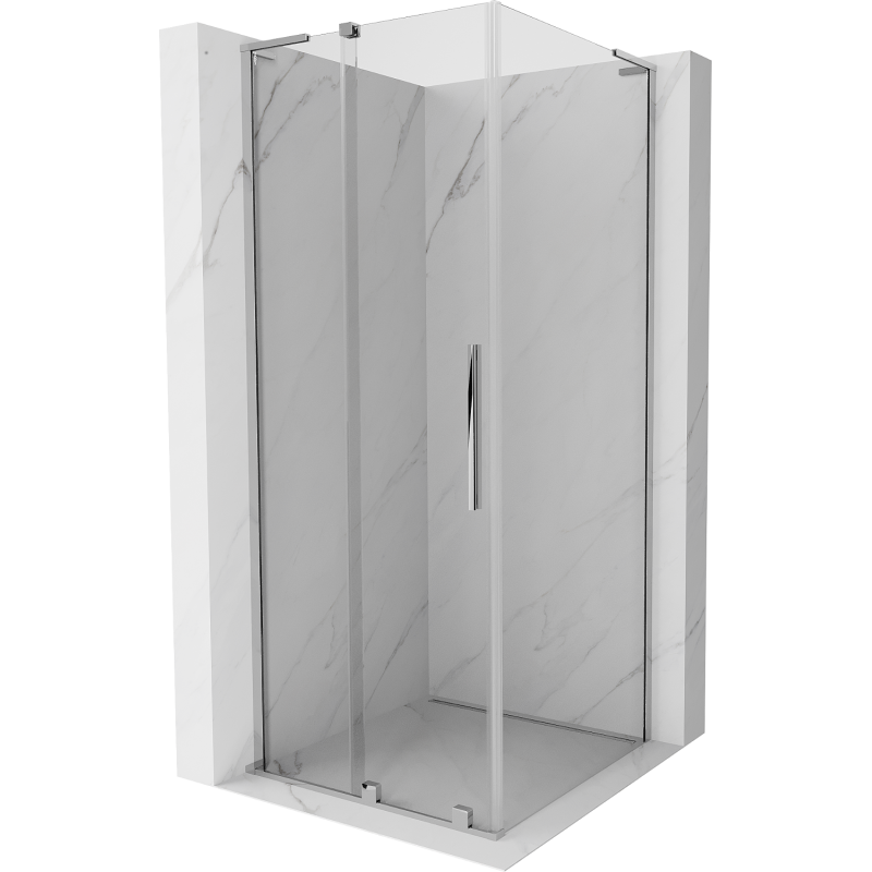Mexen Velar L sliding shower cabin 100 x 100 cm, transparent, chrome - 871-100-100-03-01