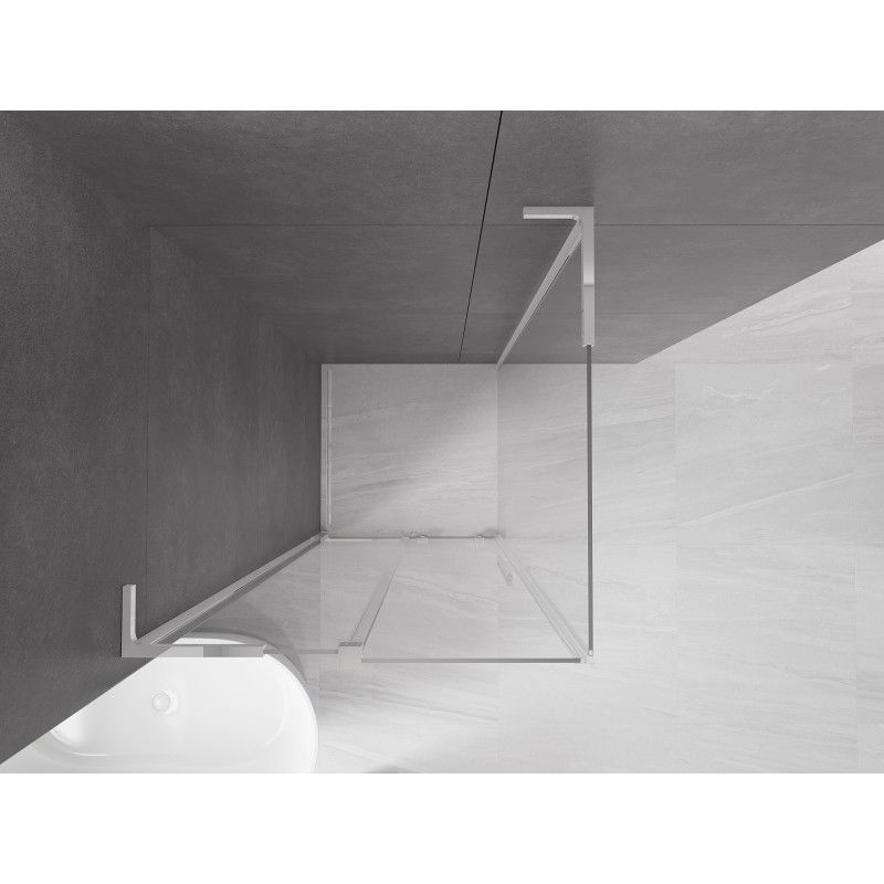 Mexen Velar L sliding shower cabin 110 x 110 cm, transparent, chrome - 871-110-110-03-01
