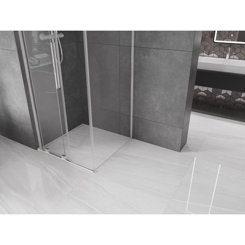 Mexen Velar L sliding shower cabin 110 x 110 cm, transparent, chrome - 871-110-110-03-01