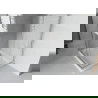 Mexen Rio square shower cubicle 70 x 70 cm, Stripes, Chrome + shower tray Flat, White - 860-070-070-01-20-4010