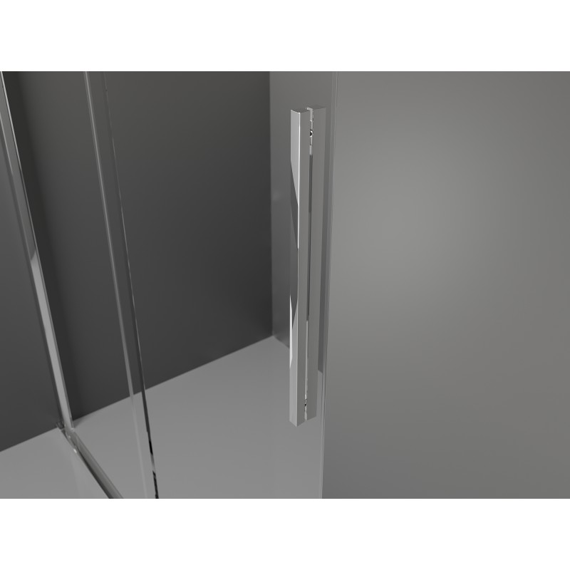 Mexen Velar L sliding shower enclosure 120 x 120 cm, transparent, chrome - 871-120-120-03-01