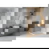 Mexen Rio square shower cubicle 70 x 70 cm, Stripes, Chrome + shower tray Flat, White - 860-070-070-01-20-4010
