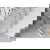 Mexen Rio square shower cubicle 80 x 80 cm, Stripes, Chrome + shower tray Flat, White - 860-080-080-01-20-4010