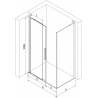 Mexen Velar L shower enclosure sliding 100 x 80 cm, transparent, chrome - 871-100-080-03-01