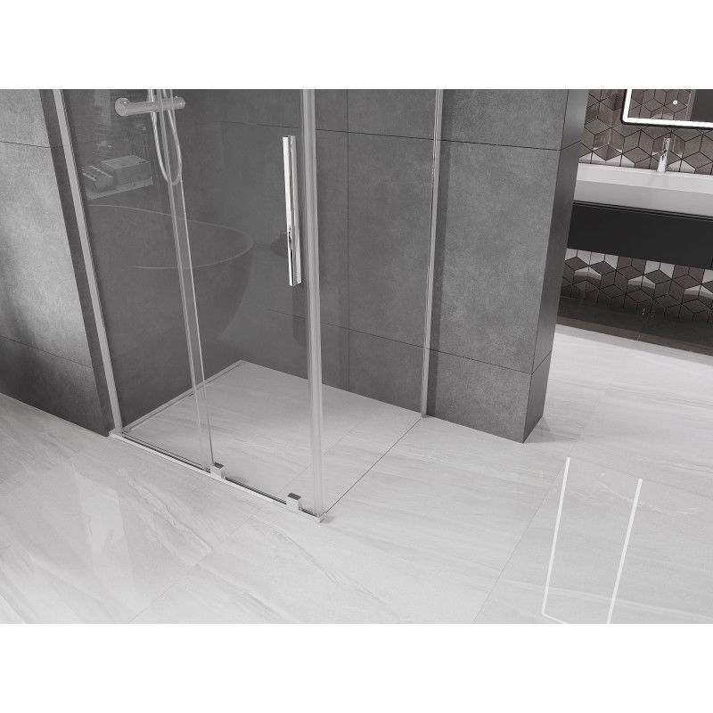 Mexen Velar L sliding shower enclosure 120 x 100 cm, transparent, chrome - 871-120-100-03-01