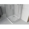 Mexen Rio square shower cabin 70 x 70 cm, frost, chrome + Flat tray, white - 860-070-070-01-30-4010