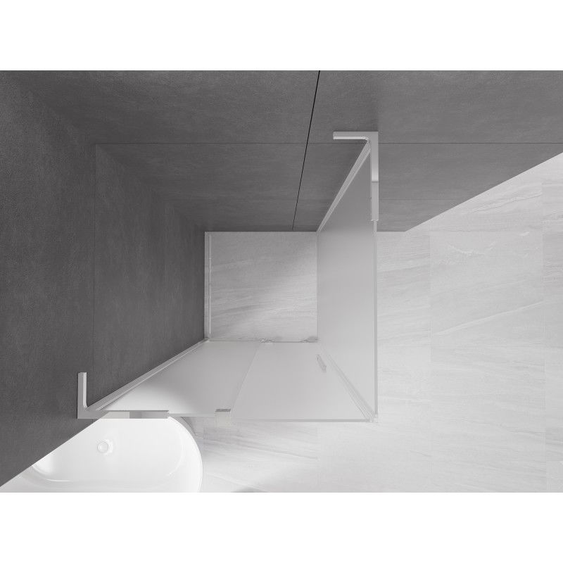 Mexen Velar L sliding shower cabin 90 x 90 cm, frost, chrome - 871-090-090-33-01