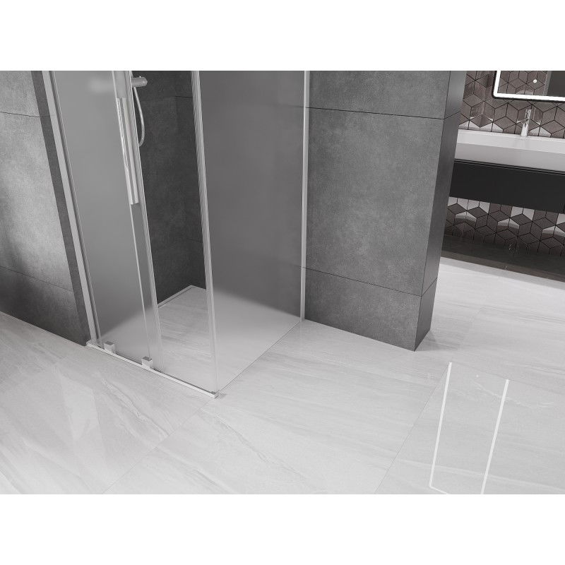Mexen Velar L sliding shower cabin 110 x 110 cm, frost, chrome - 871-110-110-33-01